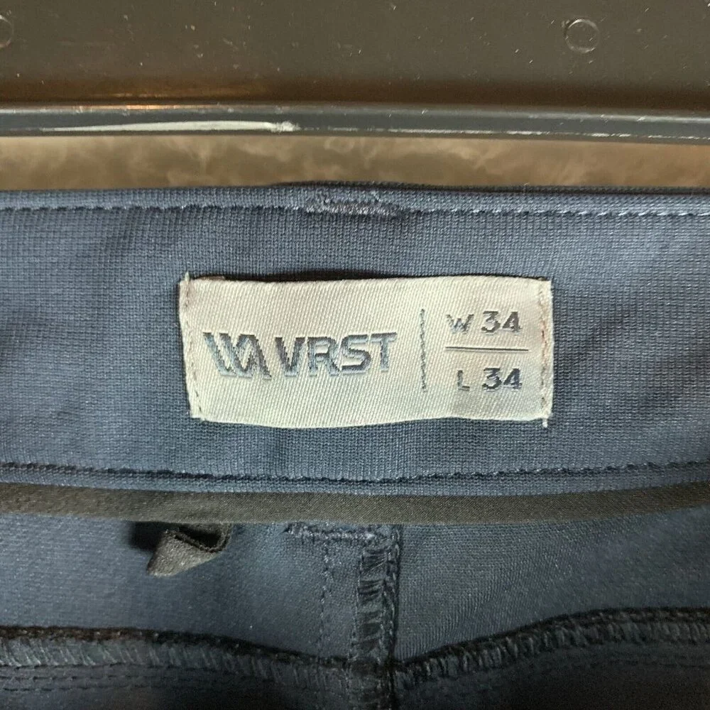 VRST Commuter 2-Way Pants Men's 34 Navy Blue Polyester Stretch Athletic Fit 9782